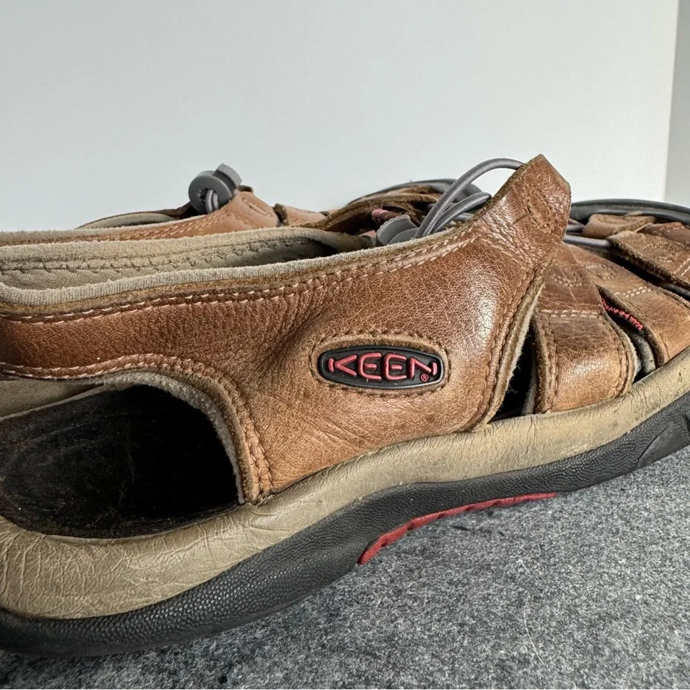 Keen Newport Brown Leather Sandals Shoes Waterproof 10